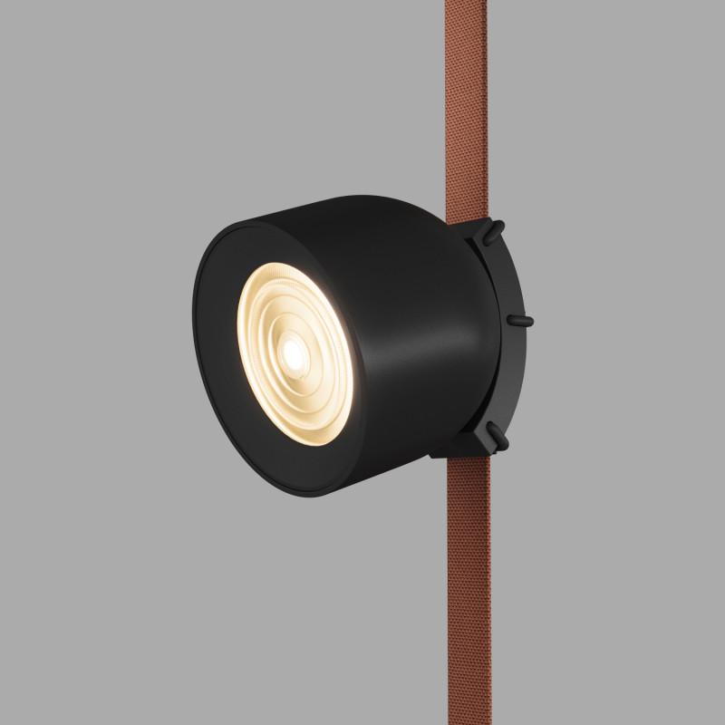 Светильник для трека-ремня Belty Spot 12Вт 3000К IP20 48В DC 100х107мм RA90 38град. поворотн. со светодиодом алюм. черн. DENKIRS 760227