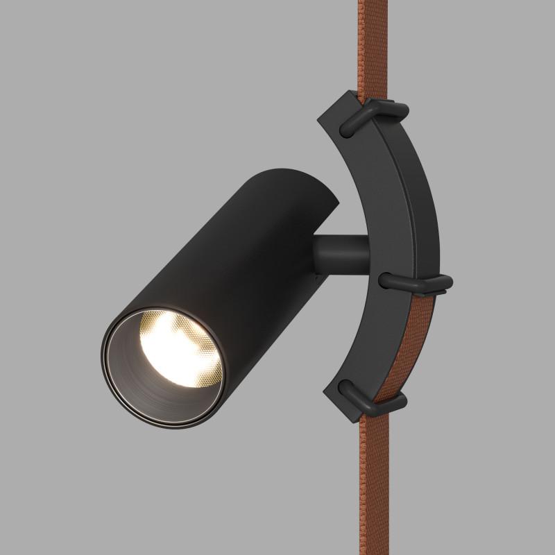 Светильник для трека-ремня Belty Spot 7Вт 3000К IP20 48В DC 35х126.5мм RA90 30град. поворотн. со светодиодом алюм. черн. DENKIRS 760245