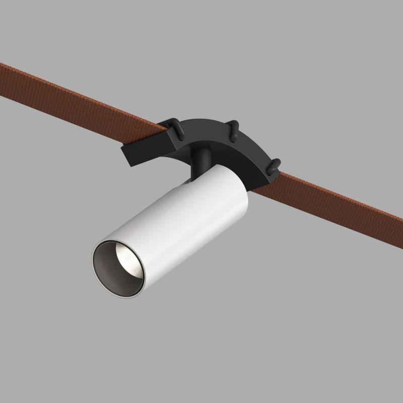 Светильник для трека-ремня Belty Spot 7Вт 4000К IP20 48В DC 35х126.5мм RA90 30град. поворотн. со светодиодом алюм. бел. с черн. DENKIRS 723154