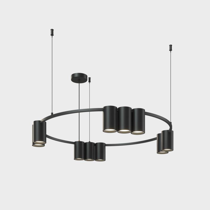 Светильник ORBIT 15Вт 10xGU10 IP20 LED подвесной алюм. матов. черн. DENKIRS 764324