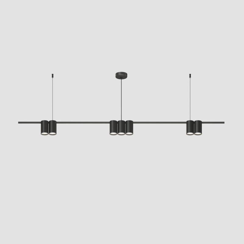 Светильник ORBIT 15Вт 7xGU10 IP20 LED подвесной алюм. матов. черн. DENKIRS 764322