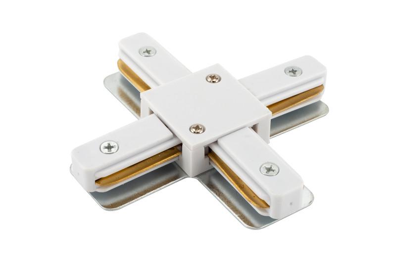 Соединитель для шинопровода X-образ. бел. DENKIRS 542453