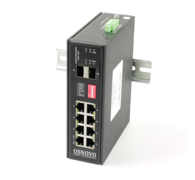 Коммутатор промышленный SW-70802/I Gigabit Ethernet на 10 портов OSNOVO 14074