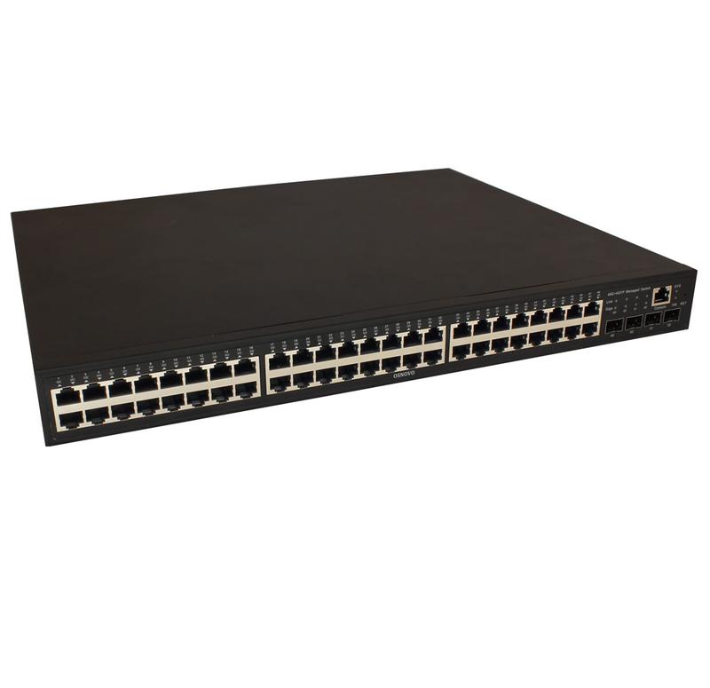 Коммутатор управляемый L2+ PoE SW-84804/L(800Вт) Gigabit Ethernet на 48 RJ45 PoE + 4хGE SFP порта OSNOVO 13679