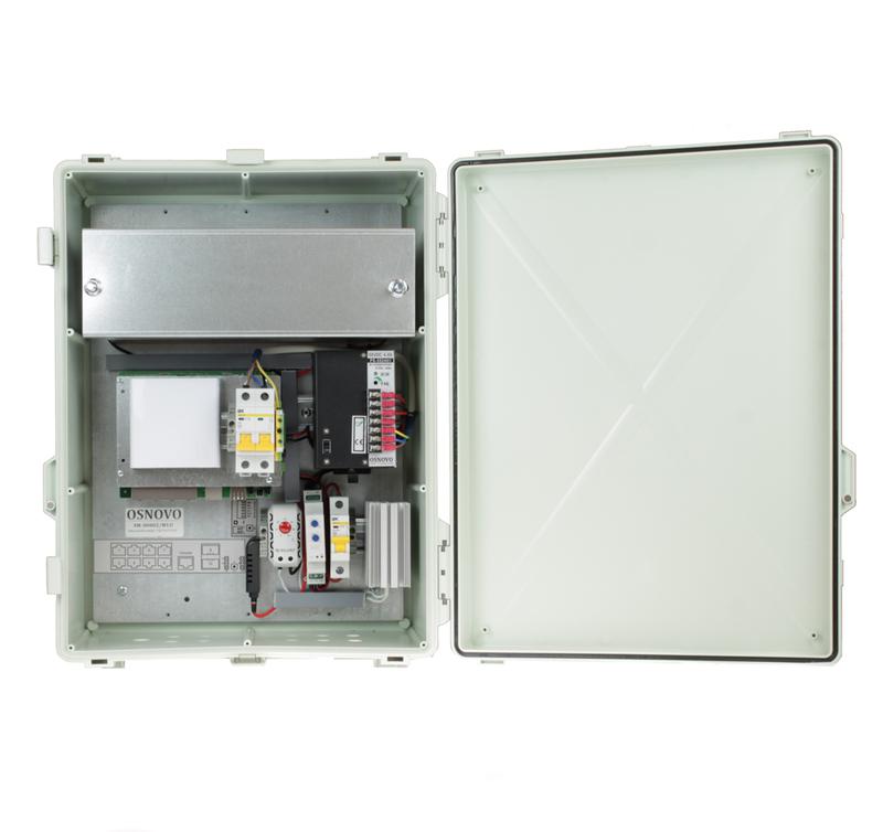 Коммутатор уличный управляемый (L2+) PoE SW-80802/WLU на 10 портов с термостабил. и резерв.питанием (АКБ - 7Ач) OSNOVO 13162