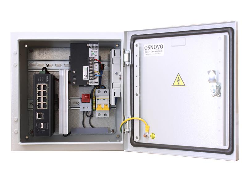 Коммутатор уличный OS-33T1(SW-60812/I) с термостабил. на базе уличн. станции OSNOVO OS-33T1 OSNOVO 13586