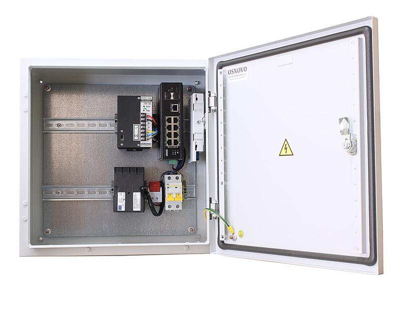Коммутатор уличный OS-44T1(SW-60812/I) с термостабил. на базе уличн. станции OSNOVO OS-44T1 OSNOVO 13588