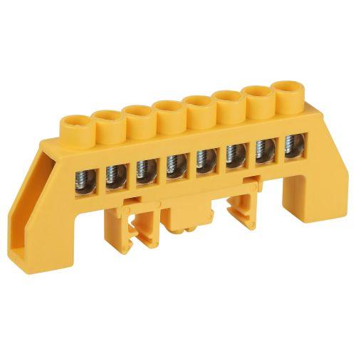 Шина PE земля в комбинированном изоляторе на DIN-рейку ШНИ-8х12-8-Д желт. NO-224-116 Эра Б0062970