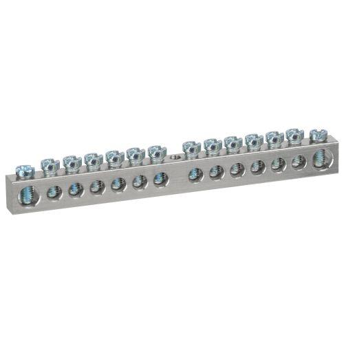 Шина PEN земля-ноль 6х9мм 14/1 никелированная с креплениями по центру NO-224-82 Эра Б0062876