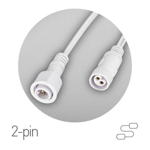 Кабель соединительный для линейного светильника Cable-DCWP-2pin (PP2)-M15-MF-1m 1м Эра Б0064712