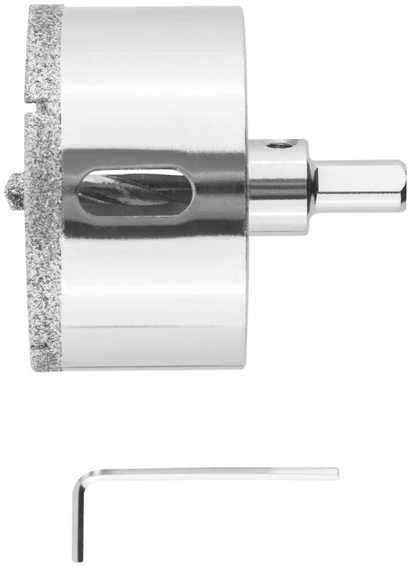 Коронка кольцевая алмазная по керамограниту камню и кафелю 68х70мм с центровочным сверлом FIT 16225