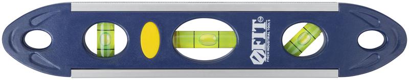 Уровень "Торпедо" пластик. 3 глазка магнитный с алюм. рамкой Профи 230мм FIT 18604