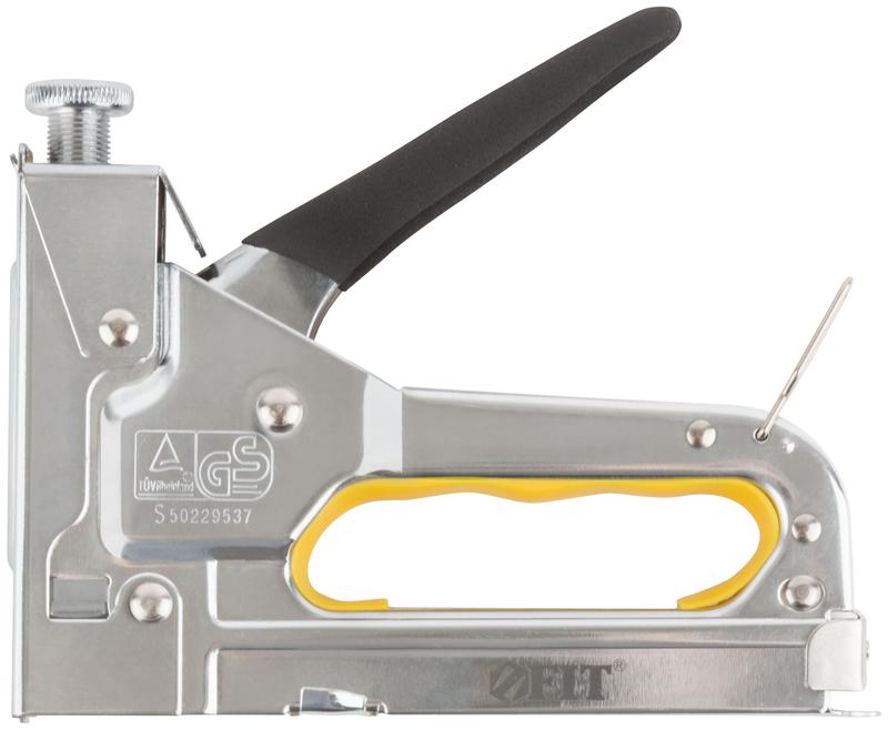 Степлер для узких скоб "тип 53" 4-14мм с регулировкой силы удара метал. корпус FIT 32142