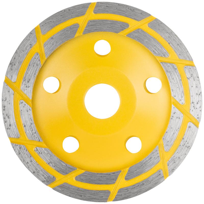 Диск шлифовальный алмазный посадочный диаметр 22.2мм два ряда сегментов 125мм FIT 39522