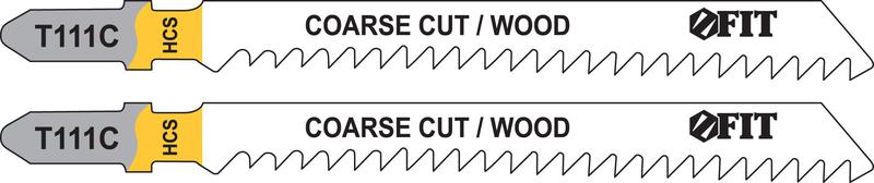 Набор полотен по дереву HCS разведенные фрезерованные зубья 100/74/3мм Т111С (уп.2шт)FIT 40935