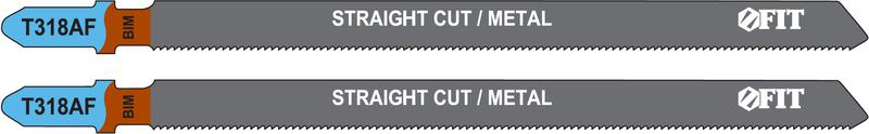 Набор полотен по металлу Bimetal фрезерованные волнистые зубья 132/106/12мм T318AF (уп.2шт) FIT 40972