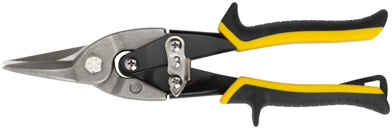 Ножницы по металлу усилен. CrV Профи прорезин. ручки прямые 260мм FIT 41573