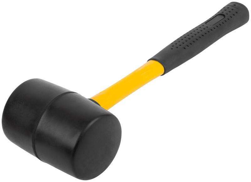 Киянка 80мм 900г фибергласовая ручка резинов. FIT 45495