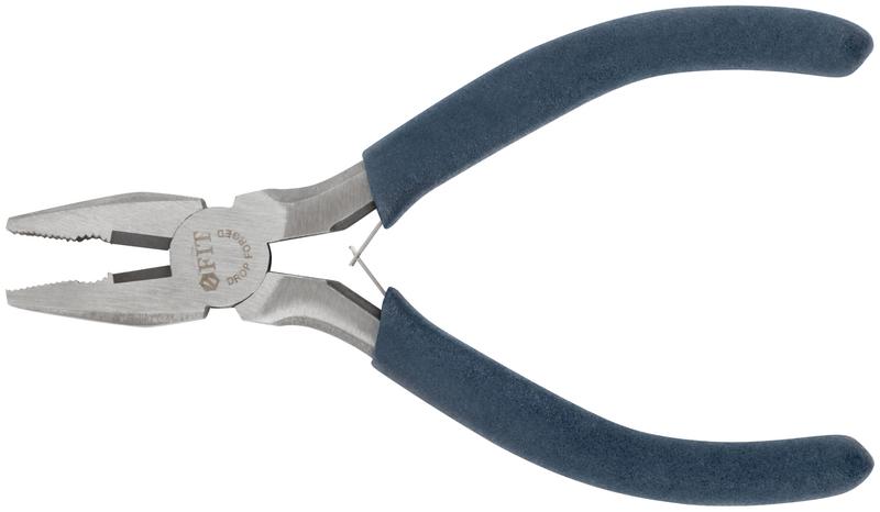 Плоскогубцы комбинированные "мини" синие ручки 120мм FIT 51125