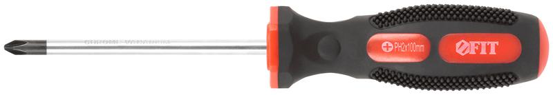 Отвертка "Универсал" CrV сталь прорезинен. ручка Профи 6х100мм РН2 FIT 55114