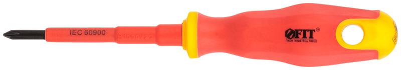 Отвертка изолированная 1000В CrV сталь прорезинен. ручка 4.5х80мм РН1 FIT 55893
