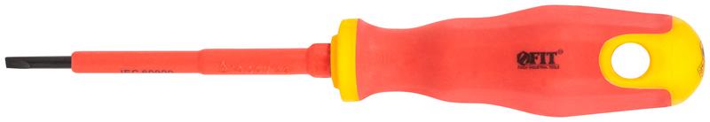 Отвертка изолированная 1000В CrV сталь прорезинен. ручка 3х75мм SL FIT 55896