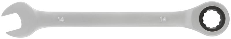 Ключ комбинированный трещоточный CrV реверсивный механизм 14мм FIT 63464