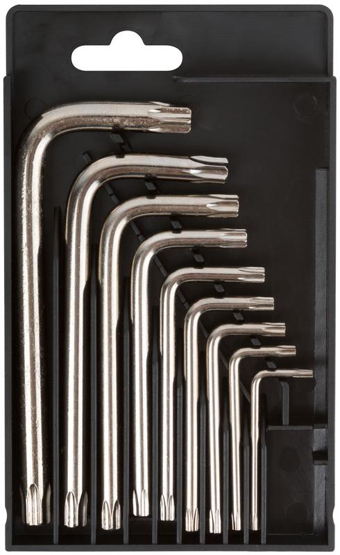 Набор ключей "звездочки" 9шт CrV Т10-Т50 Профи FIT 64022