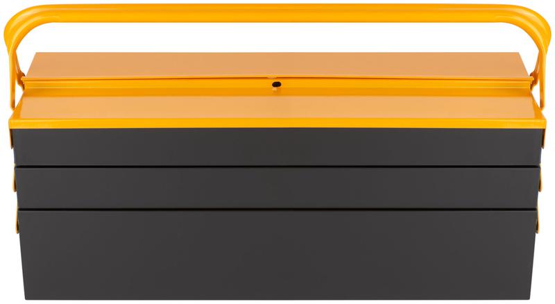 Ящик для инструмента металлический с 4-мя раздвижными отделениями 530х200х200мм FIT 65680