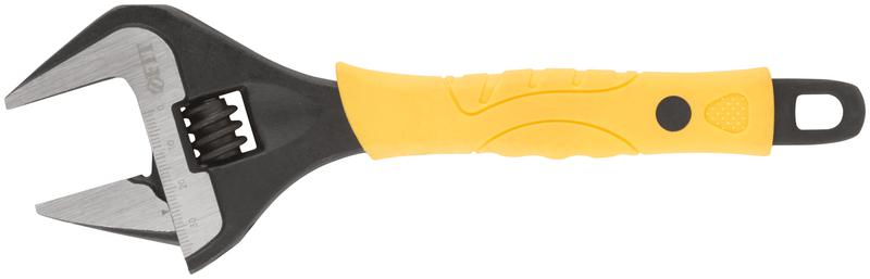 Ключ разводной "Эталон" CrV узкие губки шкала экстра увелич.захват прорезин.ручка 200мм (39мм) FIT 70196