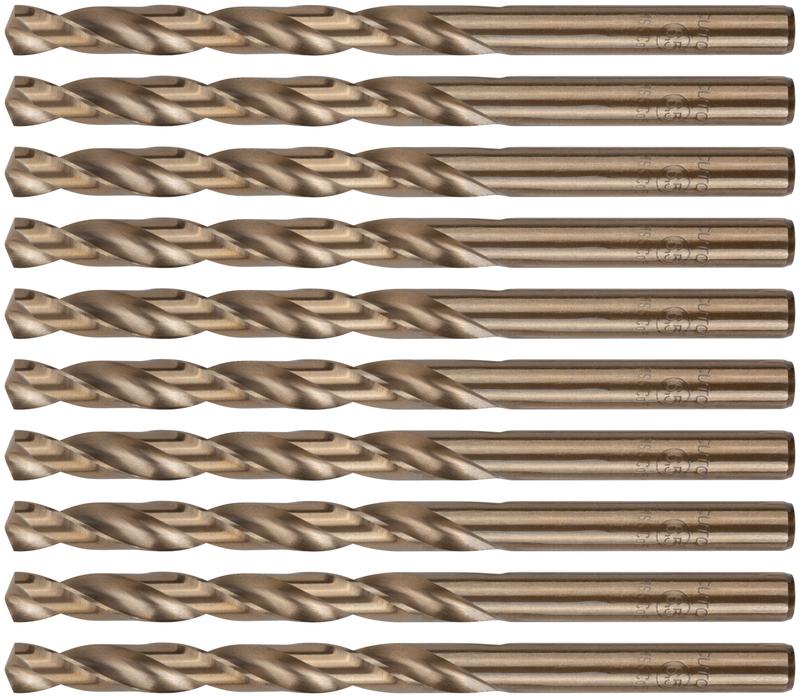 Набор сверл по металлу Profi 6.5х101мм с кобальтом 5проц. (уп.10шт) Cutop 48-65-10