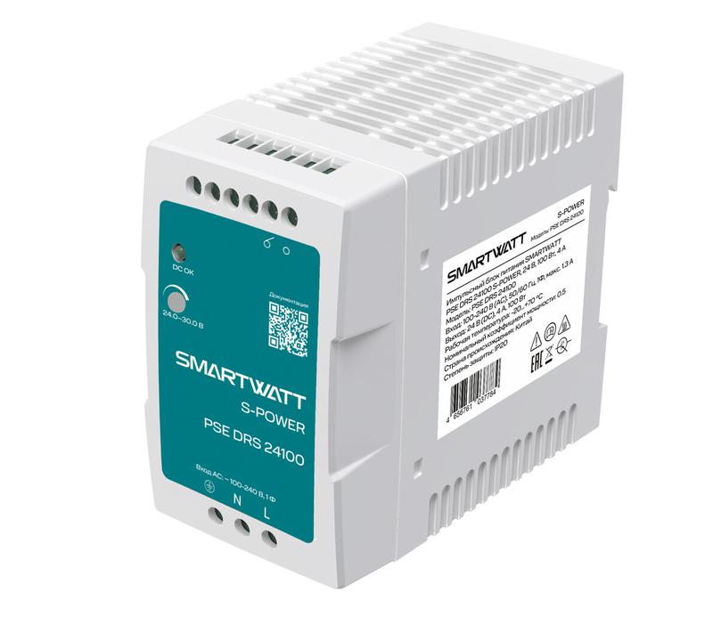 Блок питания импульсный PSE DRS 24100 S-POWER 24В 100Вт 4А SMARTWATT 4512020450018