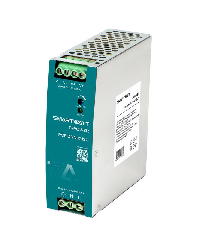 Блок питания импульсный PSE DRN 12120 S-POWER 12В 120Вт 10А SMARTWATT 4512020450020