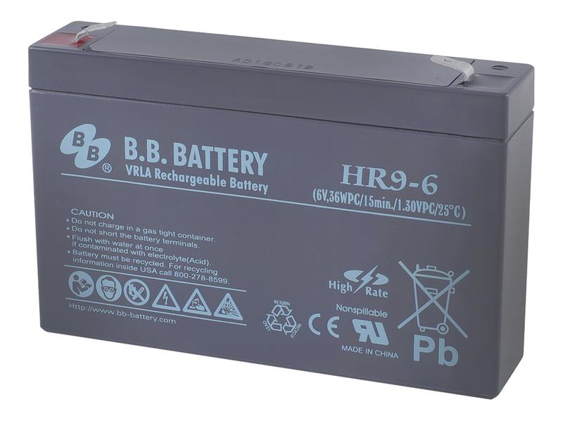 Аккумулятор 6В 9А.ч HR 9-6 B.B. Battery