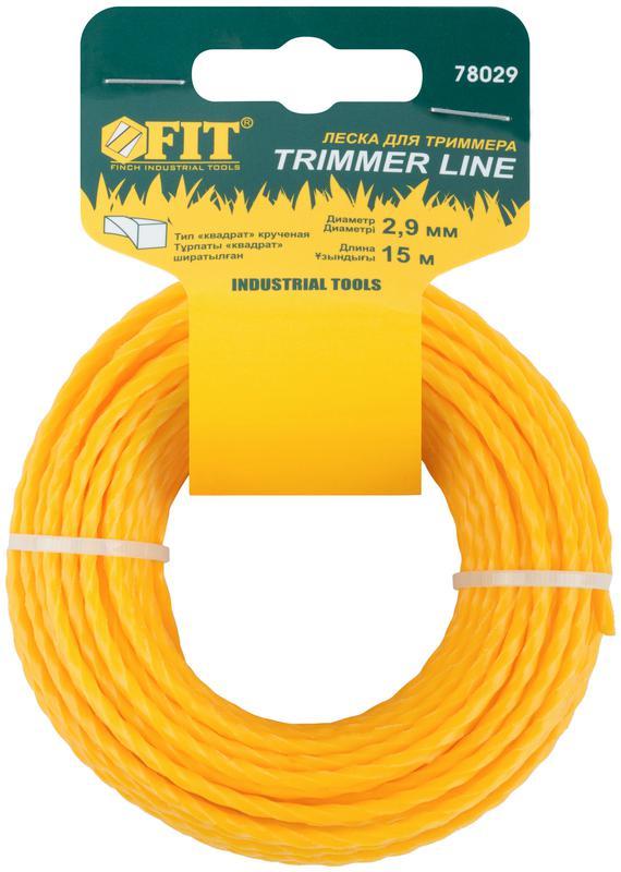 Леска для садовых триммеров крученая "Квадрат" 3.0ммх15м FIT 78029