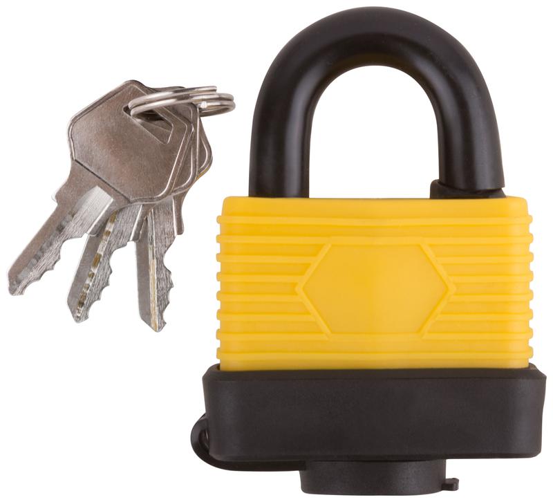 Замок навесной всепогодный 50х36мм стальная дужка 9мм FIT 67192