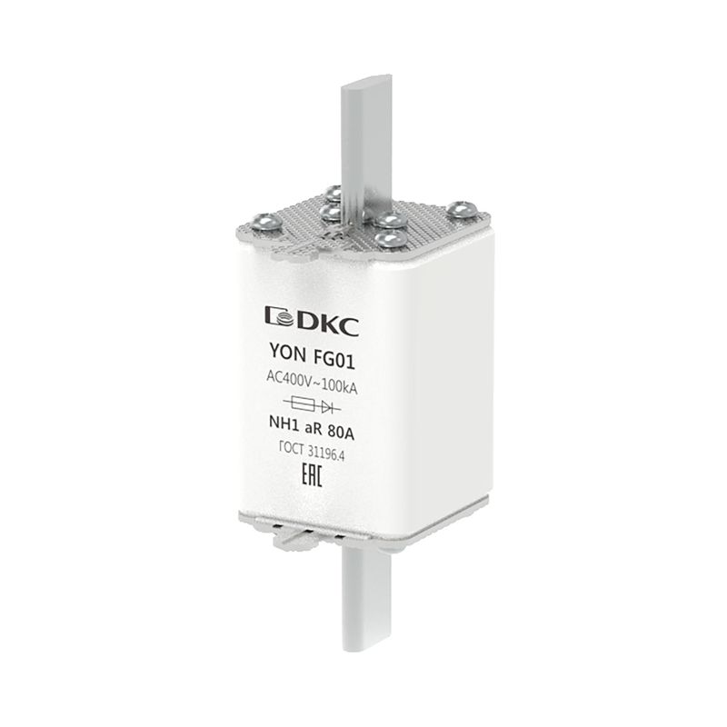 Предохранитель YON ножевого типа FG1 80А 400В хар-ка aR DKC 1FG01-0080-400V-AR