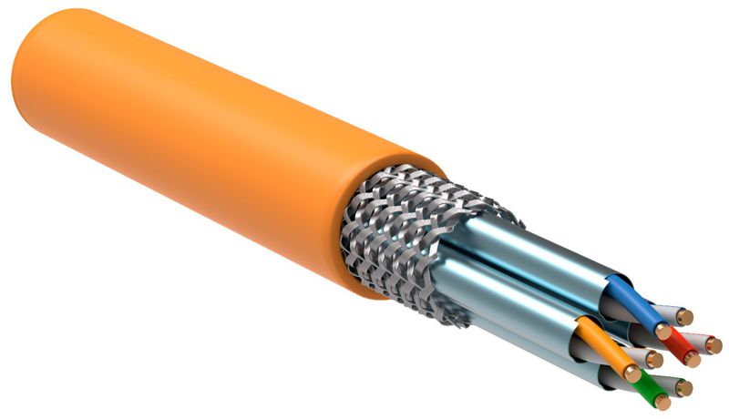 Кабель витая пара S/FTP кат.7A 4х2х23AWG LSZH оранж. (305м) ITK LC1-C7A04-627-P