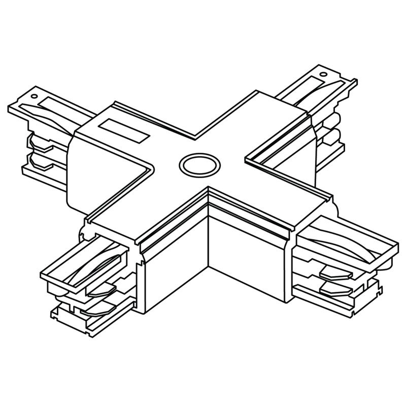 Соединитель TF X-образ. черн. СТ 4909001330