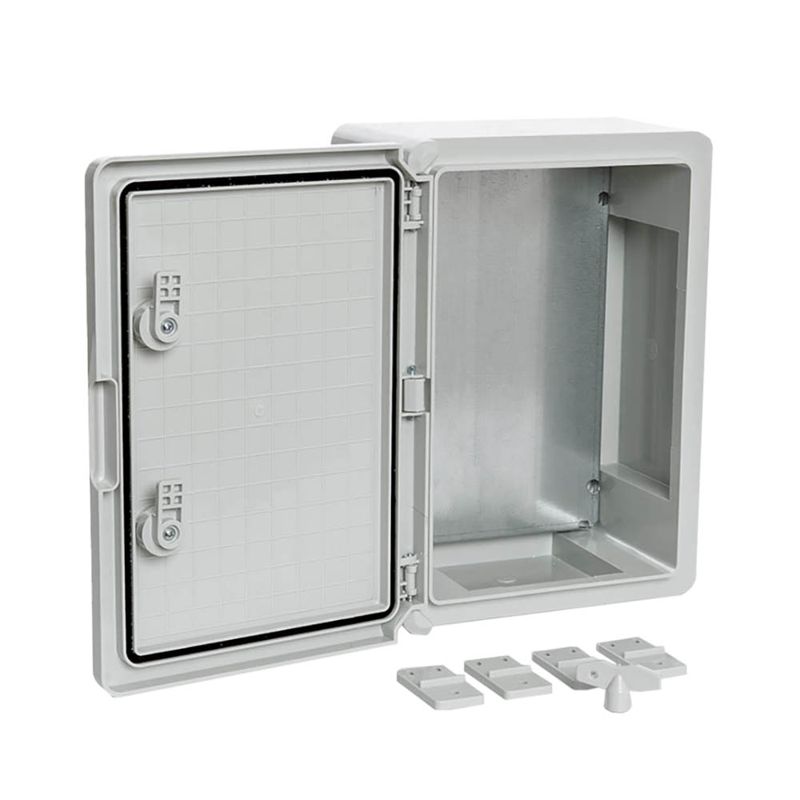 Корпус пластиковый с монтажной панелью ЩМП IP65 сер. дверь 350х250х150 Промрукав PR08.26481