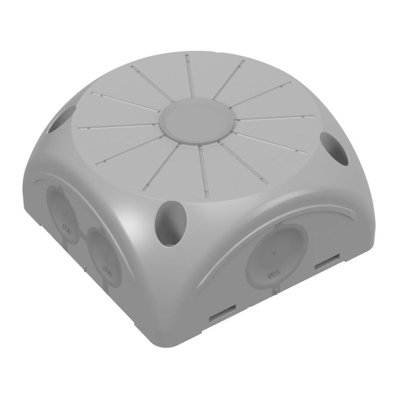 Коробка распределительная 100х100х50 двухкомпонентн.с мембранами безгалоген. (HF) для видеокамер сер. Промрукав 60-0505