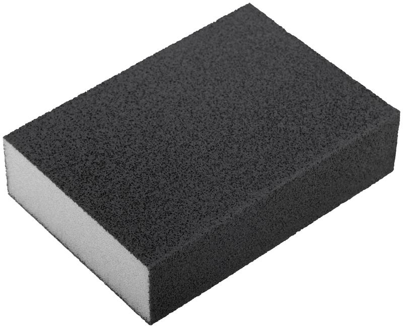 Губка шлифовальная 100х70х25мм Р 180/Р 360 средняя жесткость алюм./оксидная FIT 38370