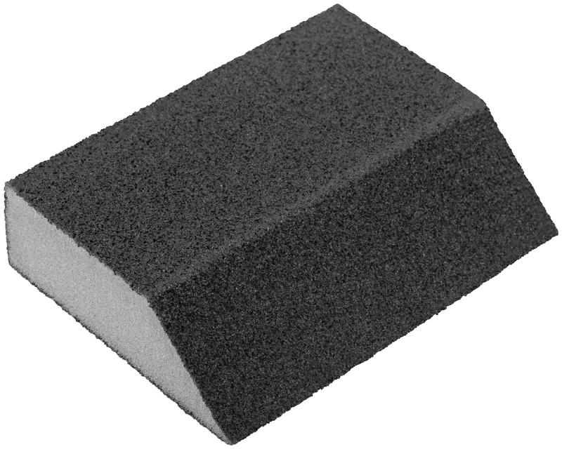 Губка шлифовальная угловая 100х70х25мм Р 60 средняя жесткость алюм./оксидная FIT 38372