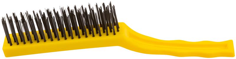 Корщетка стальная пластиковая ручка 225мм 4-х рядная FIT 38431