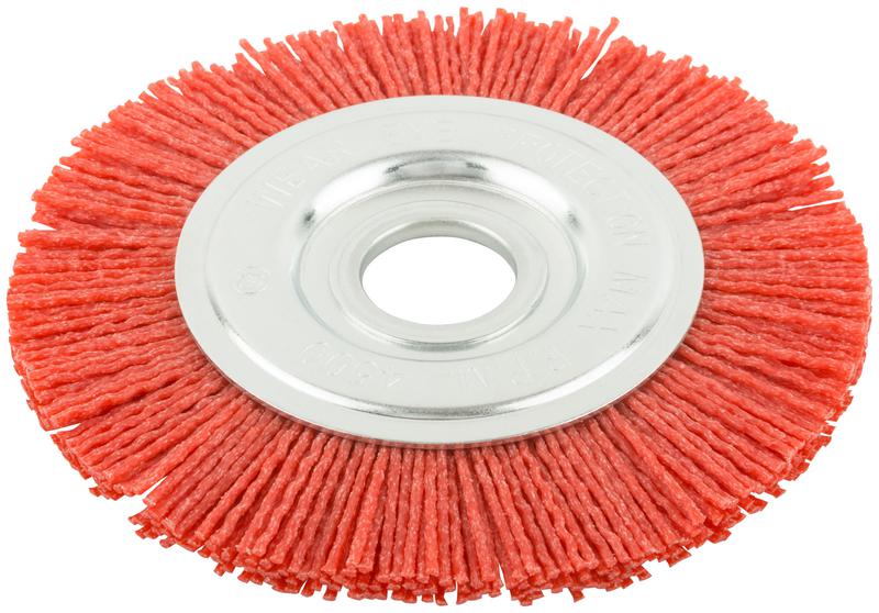 Корщетка-колесо нейлоновая посадочный диаметр 22.2мм профи 125мм FIT 38793