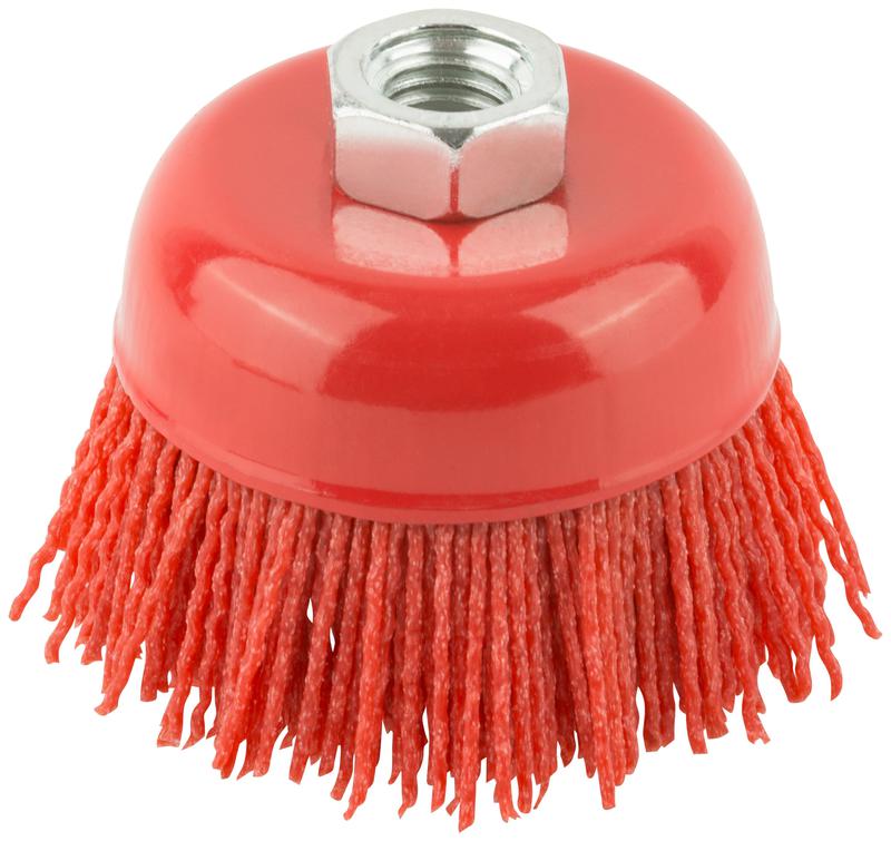 Корщетка-чашка нейлоновая гайка М14 профи 75мм FIT 38797