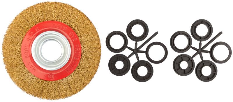 Корщетка-колесо стальная латунированная волнистая проволока 150мм FIT 39015