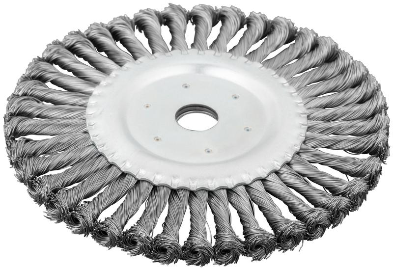 Корщетка-колесо посадочный диаметр 22.2мм стальная витая проволока 200мм FIT 39109