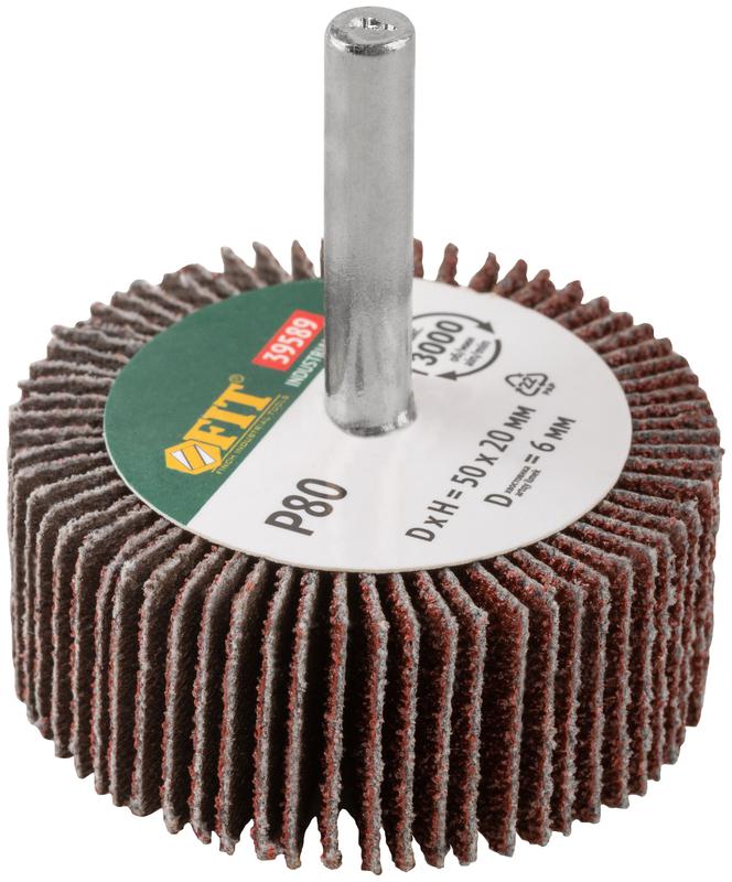 Диск лепестковый для дрели радиальный 50х20х6мм Р80 FIT 39589