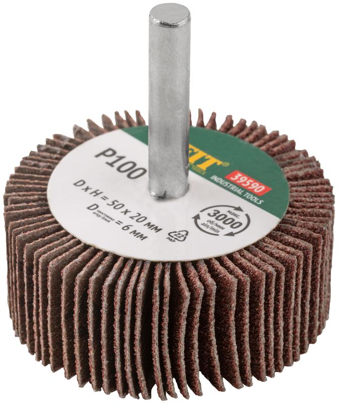 Диск лепестковый для дрели радиальный 50х20х6мм Р100 FIT 39590